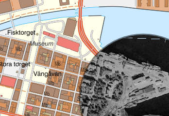Kartutsnitt från Historiska kartor: titthål